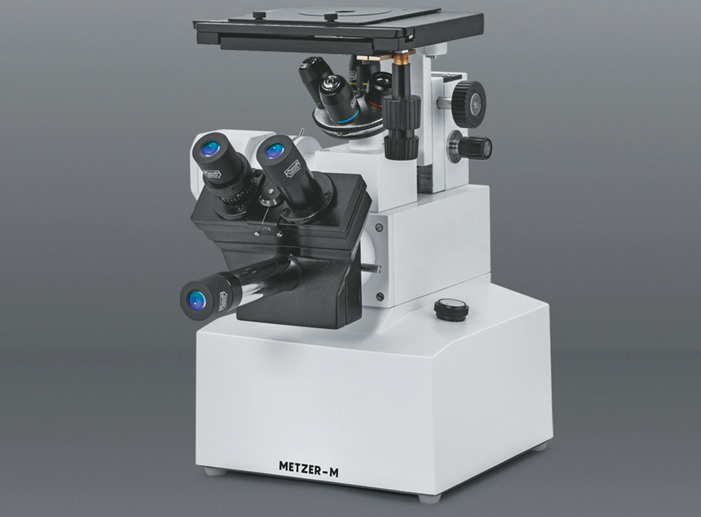 INVERTED BINOCULAR METALLURGICAL MICROSCOPE MODEL METZ - 797